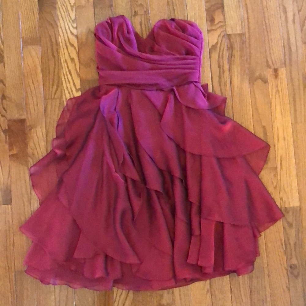 Dark pink bridesmaid dress